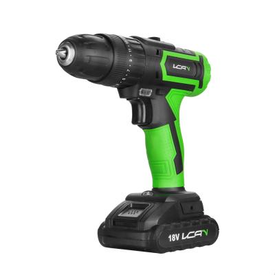 China 2 Speed ​​Cordless Drill Household Cordless Drill 17+1 18V Cordless Drill With LED Light 1-10mm for sale