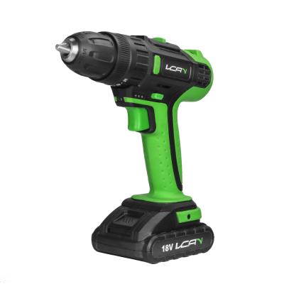 China Low MOQ Electric Drill 18V Battery Drills 2 Speed ​​Cordless Drill With LED Light 1-10mm for sale