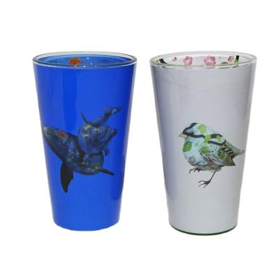 China BRIEF Double Wall Paint Pint Glass Drinking Glasses For Beer , Beverage for sale