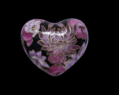 China Floral American Style Blush Elite Heart Cloisonne Urns for sale