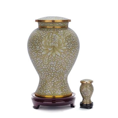 China American Style Opal Etienne Shape Cloisonne Pet Urns for sale