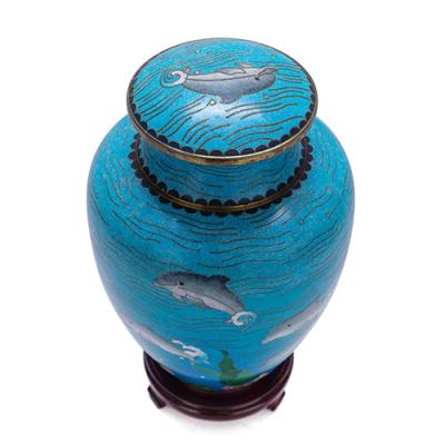 China Dolphin American Human Urn Cloisonne Style Urns For Ashes for sale