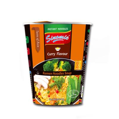 China Chinese Low-sodium Brand China Manufacturer Wholesale Curry Flavor Cup Soup Instant Noodle HALAL Customized Instant Noodle for sale