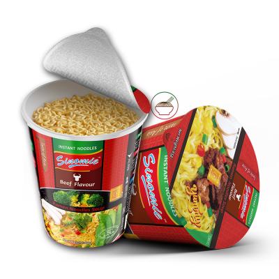 China Wholesale Flavor Halal Ramen Instant Beef Cup Chinese Made Low-sodium Type Noodle for sale