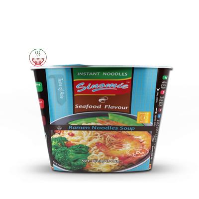 China Low-sodium China Manufacturers Halal Seafood Flavor Instant Bowl Noodles for sale