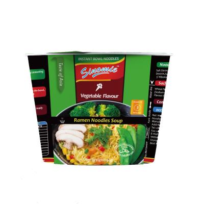 China Wholesale Halal Low-sodium Chicken Flavor With Good Prices Instant Bowl Noodles for sale