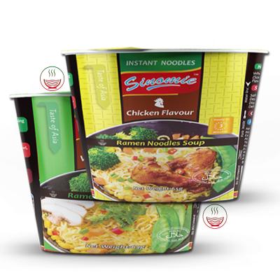 China SINOMIE Low-Sodium Brand Chinese Fried Vegetarian Instant Bowl Noodles for sale