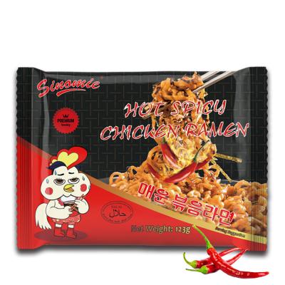 China Low-sodium Wholesale High Quality Hot Spicy Chicken Bag Hot Roasted Korean Instant Noodles for sale