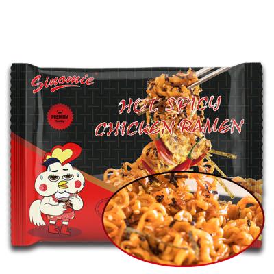 China Low-sodium Chicken Chinese Hot Spicy Flavor Korean Ramen Fast Food Instant Taste Similar To Samyangg Noodle for sale