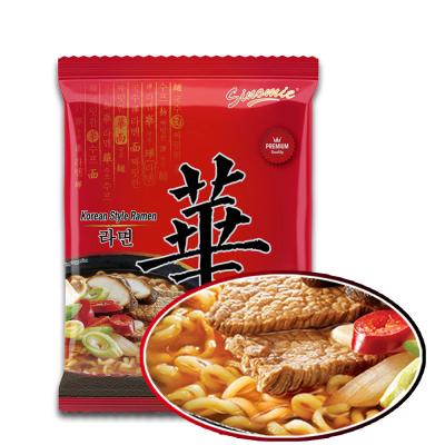 China Low-sodium Most Popular Spice HWA Brand Flavor Beef Korean Halal Ramen Noodles Lamen Noodles for sale