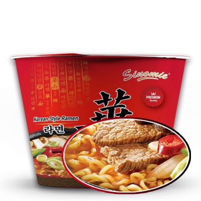 China Wholesale HWA Brand Korean Bulk Chinese Comida Low Sodium OEM Ramen Bowl Noodles Private Label Low-sodium OEM Ramen Bowl Noodles for sale