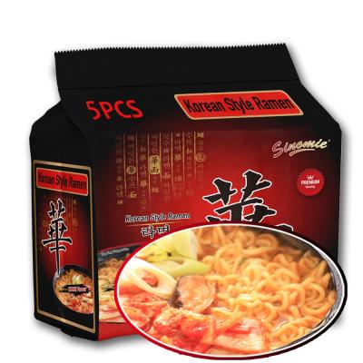 China Wholesale Brand Gold Standard HALAL MEAT Hwa Korean Low-sodium Supplier Ramen Products 5 Packs Ramyun Noodles for sale