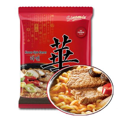 China Low-sodium Wholesale Sinomie HWA Brand Shin Ramyun Shin Ramyun Flavor MIOJOS COREAN Korean Spicy Soup Bag Instant Noodles HALAL for sale