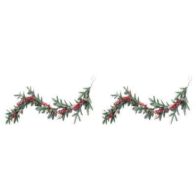 China Wholesale Premium PVC/PE/PET Dyed PVC Premium Artificial Christmas Garland For 15 Meter Christmas Tree for sale