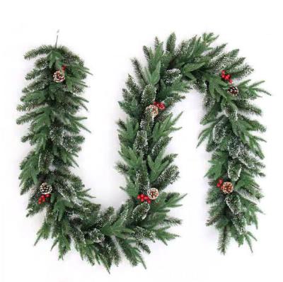 China Wholesale PVC/PE/PET Vintage Prelit Christmas Garland For Christmas for sale