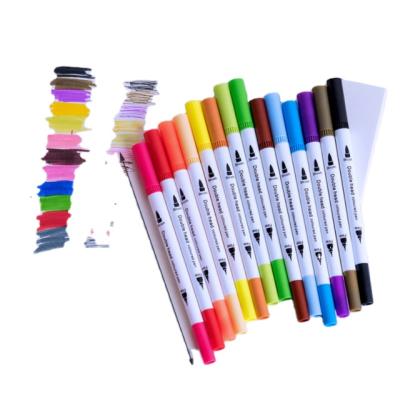 China Unique Teaching+Office+Home School 100 Colors Sketch Drawing Twin Tip Watercolor Brush Art Marker Pen Set Dual Tip Brush Art Markers for sale