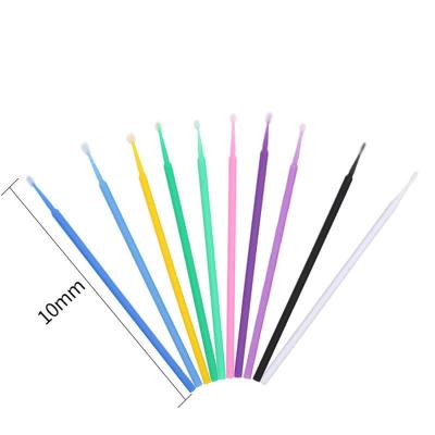 China Clean Eyelashes Disposable Colorful Eyelash Extension Applicators Plastic Handle Micro Bubs for sale