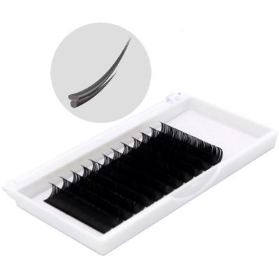 China Wholesale Natural Soft Create Your Own Brand Eyelash Extensions Supplies Pbt Korean Flat Ellipse Eyelash Extension for sale