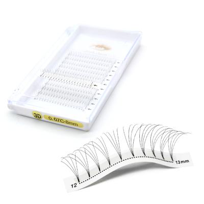 China Soft 120 Fans Natural Pre Made Box Lashes 0.07 5D 10D 14D Volume Eyelash Extensions Russian 7D Lashes for sale