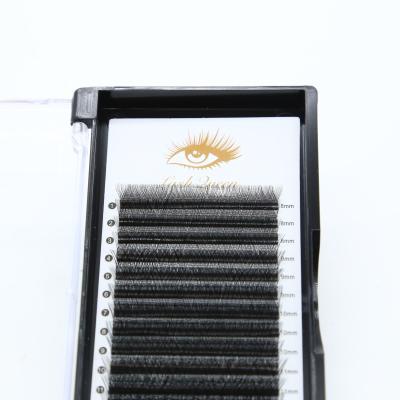 China Wholesale Custom Private Label Box Wholesale Price 8-18mm YY Shape YY Shape Lick Natural Soft Lashes Eyelash Extension for sale