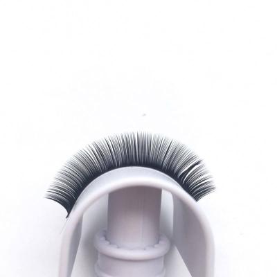 China Natural Soft Customize Individual Premium Black Cashmere Silk Ellipse Lashes Private Label Matte Faux Mink Flat Eyelash Extension for sale