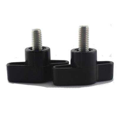 China Black Plastic Handle Wing Adjustable Screw m2 M3 M4 M5 M6 Shape Precision T Head T Knob Shoulder Thumb Screw for sale