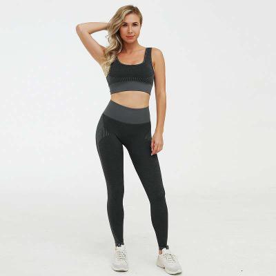 China Breathable Women Yoga Set Seamless 2 Piece Legging Set Custom Workout Fitness BRA LEGGING Set for sale