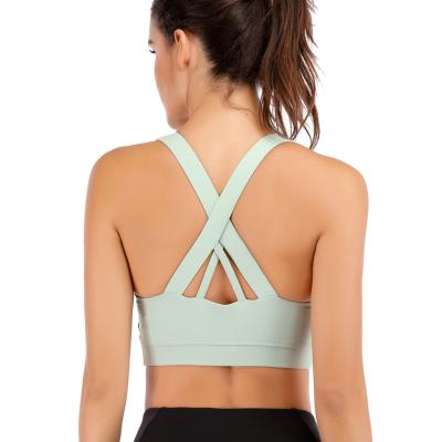 China New Cavity Beauty Back Breathable Sports Bra Quick-drying Padded Yoga Fitness Bra for sale