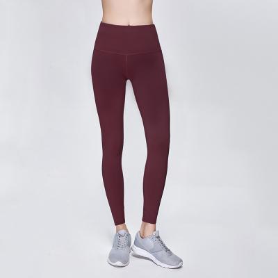 China Solid Color Breathable High Waist Yoga LeggingsTummy Control Workout Running Power Flex Yoga Pants 4 Way Stretch Women for sale