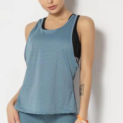 China 2022 Women Fitness Beauty Back Fake Breathable Two Piece Tank Top for sale