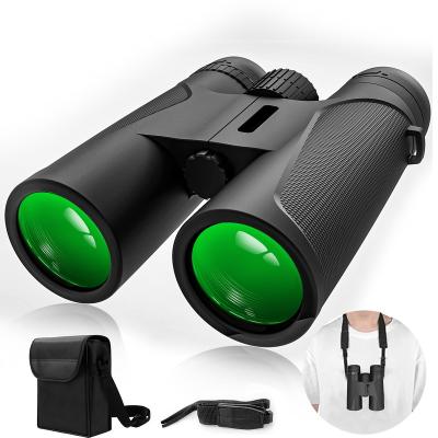 China 12x42 TELESCOPE Large Eyepiece High Power Waterproof Easy Focus Binoculars With Binocular Low Light Vision Compact Clear Roof For Kids for sale