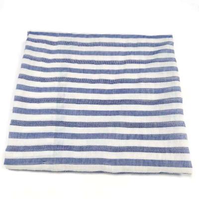 China Factory Outlet Cotton Stretch Pleat Fabric Yarn Dye Stripe Cotton Breathable Cotton Seersucker for sale