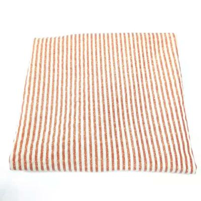 China Factory Outlet Ply Fabric 16's Yarn Dye Stripe Cotton Breathable Shiny Cotton Seersucker With Colorful Lurex Yarn for sale