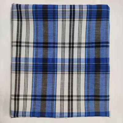 China Breathable Cheap Price T/C 80/20 Yarn Dye Check Recycle Cotton Fabric Mens Shirt Fabric for sale