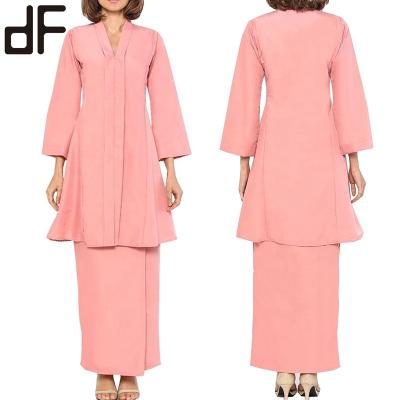 China OEM Modest Fashion Muslimah Wear Modern Custom Made Baju Kurung Peplum Baju Kebaya Melayu from Modern Baju Kurung for sale