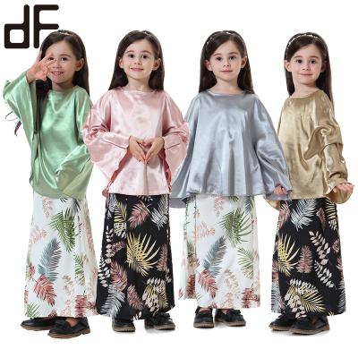 China Muslim Arab Muslim Anti-static Middle East Ramadan Skirt Suit Abaya Girl Abaya Dress Kids Maxi Girl Costume for sale