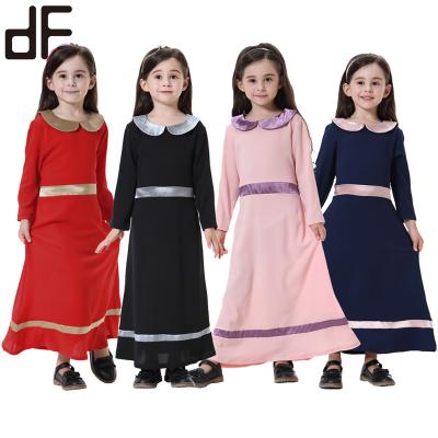 China Islamic Abaya Factory Girl Clothing Girl Dress Kids Moroccan Wrap Maxi Skirt Anti-Static Muslim Arab Cute Girl for sale