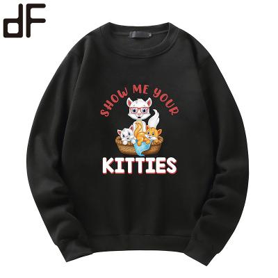 China wholesale Anti-wrinkle soft kitties digital printed pull over hoodie no strings polyester shear new trend london hoodies little girls for sale