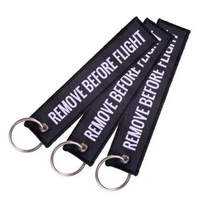 China Sew On Customization Top Quality Flying Jet Tag Keychains Tags Custom Embroidery Key Chain Patch for sale