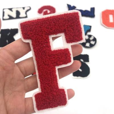 China Viable Discount Price Embroidery Greek Letter Chenille Patches Embroidery Badges Patch for sale