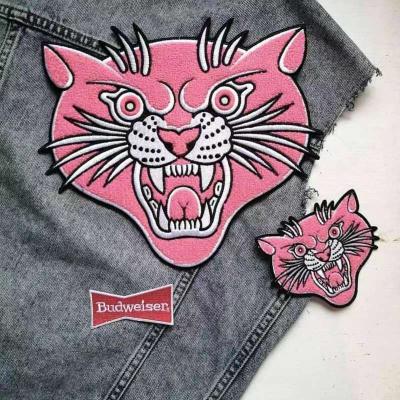 China cheap custom 3D embroidery big logo color chenille embroidery patches applique for sale