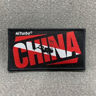 China high quality embroidered custom 3D embroidery patch and woven iron on patches for apparel for sale