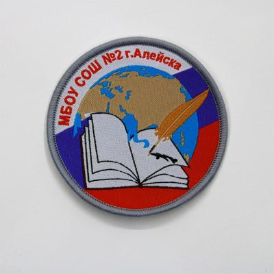 China 3D Round Shape Colorful Custom Woven Patch For Clothing for sale