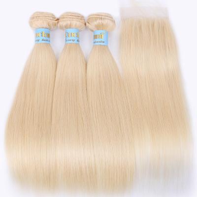 China Silky Straight Raw Wave Grade 10A Indian Hair Bundles, 613 Virgin Hair Bundles With Closure, Free Eyelashes As Gifts for sale