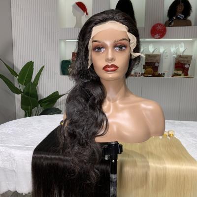 China Wholesale Raw Water Wave Virgin Cuticle Aligned Brazilian Frontal Hair Transparent Lace Front Wig For Black Women for sale