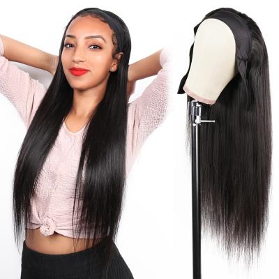 China Ice Straight Straight Wig 150% Headband Ruolanni Hair Scarf Headband Wig Silk Hair Wigs For Black Women for sale