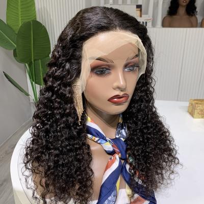 China Free Shipping Hd Silky Straight Wave Lace Front Curly Wig, Hd Curly 100% Virgin Human Hair Transparent Lace Wig for sale