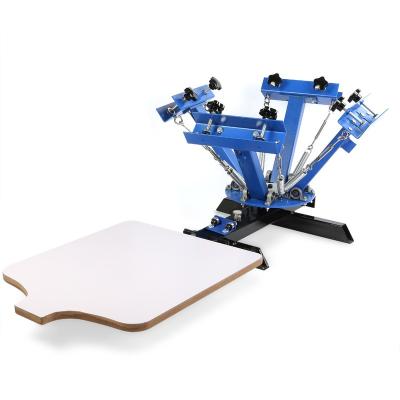 China Hotels Manual 4 Color 1 Station Silk Screen Printing Machine for sale