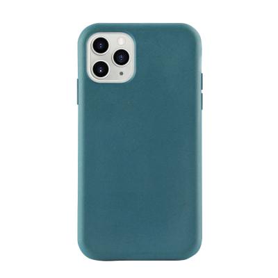 China Fully Eco-Friendly Biodegradable Phone Cover Recycled Plastic Biodegradable Black Matte Hard Phone Case with Strap for iphone 11 for sale