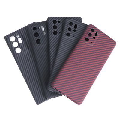 China Real Style Unique Slim Mobile Cover Shock Proof 100% Carbon Aramid Fiber Made Phone Case For Samsung S Note 20 Ultra 5G for sale